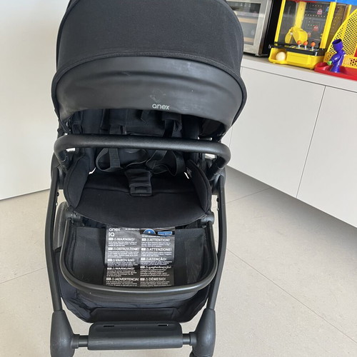 Anex IQ 3-in-1 Baby Stroller like new with car mirror and bag