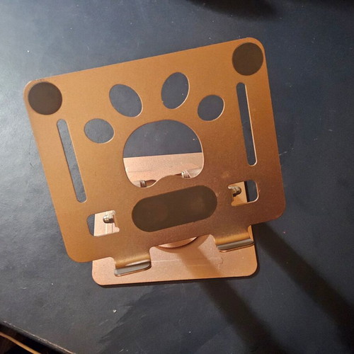 Tablet stand rotating, like new, gold, up to 12 inches