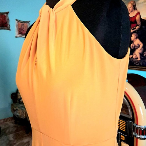 Nina Leonard jumpsuit like new, yellow, small