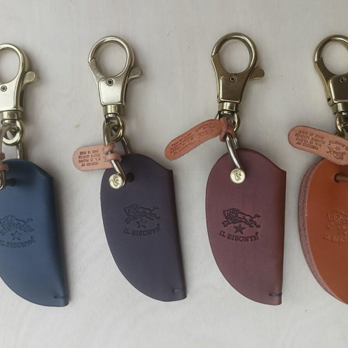Il Bisonte leather keychains new, made in Italy