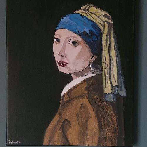 The Girl with the Pearl Earring acrylic canvas copy new