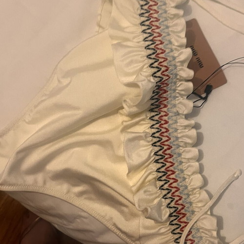 Miu Miu bikini swimsuit size 42, beige