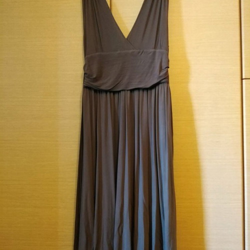 Ikks dress like new, grey-green, v neckline, flared cut