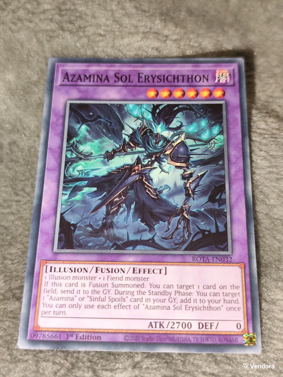 Azamina Sol Erysichthon Yu-Gi-Oh κάρτα… - € 1,00 - Vendora.gr