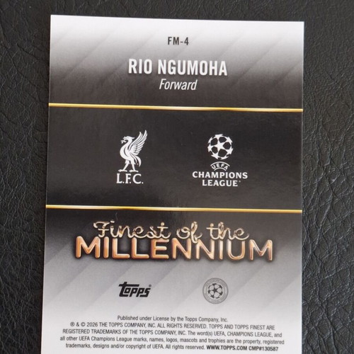 Topps Finest 2025-26 Rio Ngumoha Finest of the Millennium Insert