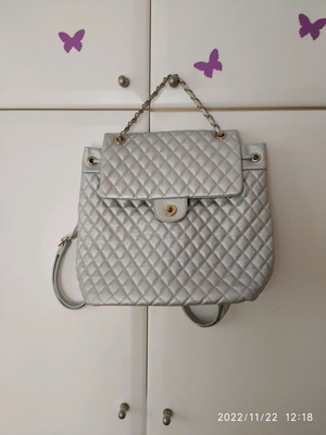 Backpack bag large silver used