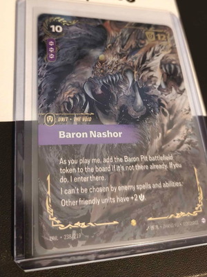 Riftbound Unleashed Baron Nashor Overnumbered 238/219 Ultimate Foil κάρτα καινούργια