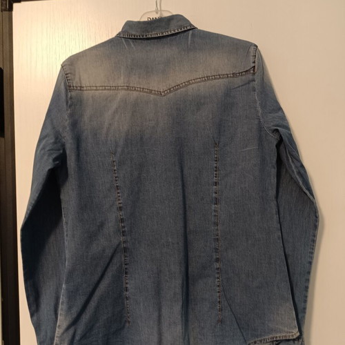 Sisley women's denim shirt, medium, blue wash effect
