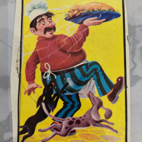 Rekou vintage stickers like new, 1970s, set of four