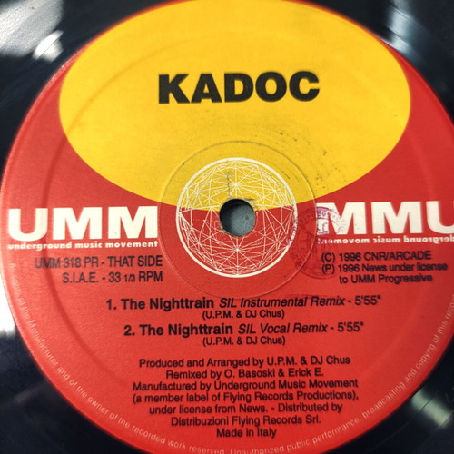Kadoc The Nighttrain 12'' Vinyl Maxi Single used, electronic