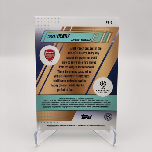 2025-26 Topps Finest Thierry Henry Prized Footballers Refractor card like new