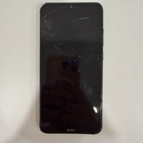 Xiaomi Redmi 8 smartphone used with cracked screen and damages