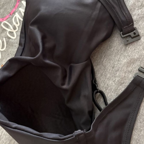 Bikini set black size M/L like new with beach shirt gift
