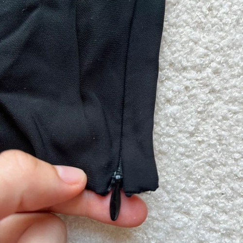 Zara cropped black sleeveless top used with lace and side zipper