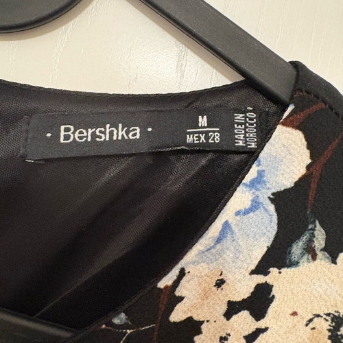 Bershka floral dark blue one-piece shorts used size M