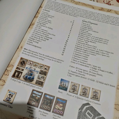 Francis Drake board game like new, French edition with English rulebook