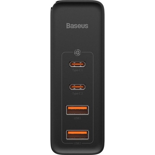 Baseus Gan 2 Pro Charger 100W, 2 Type-C and 2 USB Ports, Black