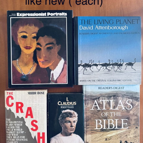 English books collection, various subjects, 1st editions