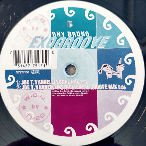 Tony Bruno Exogroove 12'' Vinyl Germany 1995 used, electronic