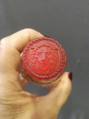 Versace Red Jeans perfume bottle used, empty
