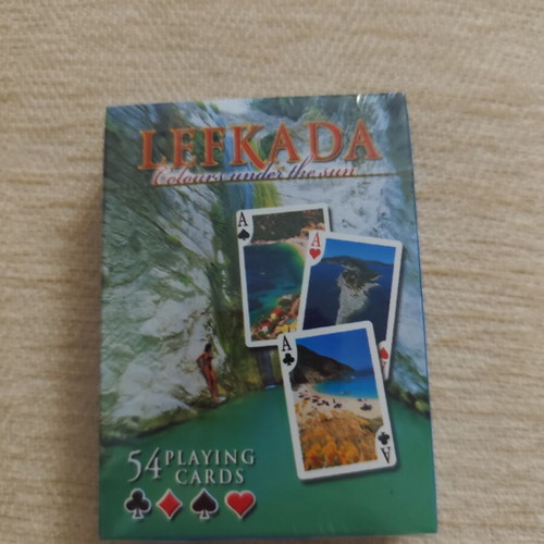Lefkada Playing Cards sealed with scenic island landscapes