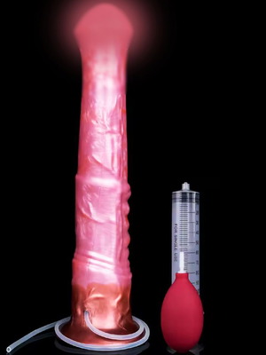 Horse Dildo 30CM καινούργιο με σύριγγα εκσπερμάτωσης και φούσκα από σιλικόνη 5CM πάχος