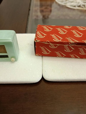 Collectible decorative children's radio with box, used, 1960s