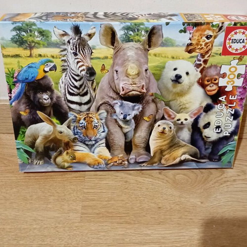 Jungle animals puzzle used, complete