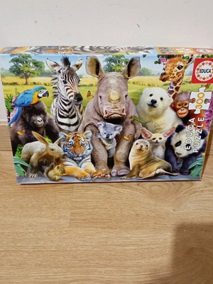 Jungle animals puzzle used, complete