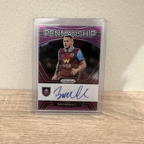 Josh Brownhill 2023-24 Prizm Premier League Purple Penmanship Auto /25