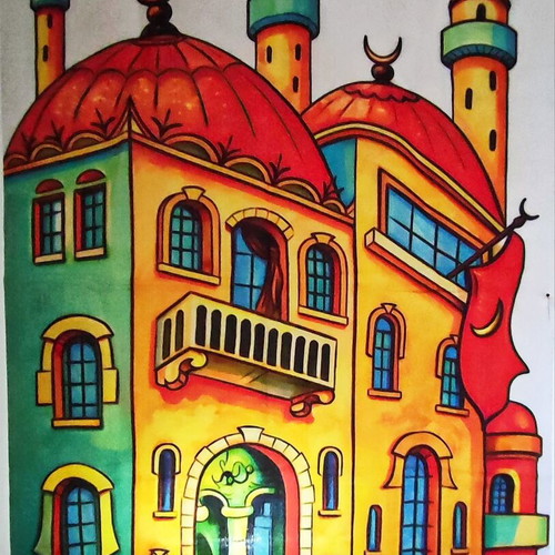 Turkish Sarai Shadow Theater Set silk screen print new