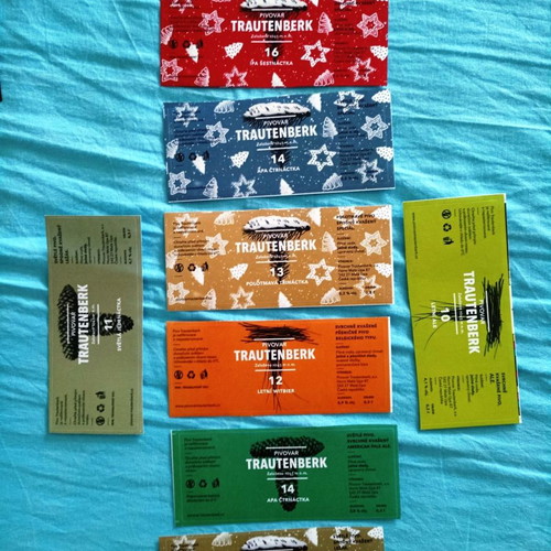 8 LABELS CZECH BREWERIES (TRAUTENBERK)