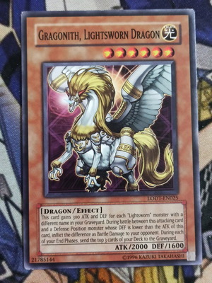 Gragonith Lightsworn Dragon Effect Monster κάρτα σαν καινούργιο