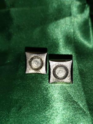 Vintage cufflinks with meander used