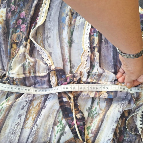 Maxi caftan dress Shine 2gether like new, size S-M, beige and purple