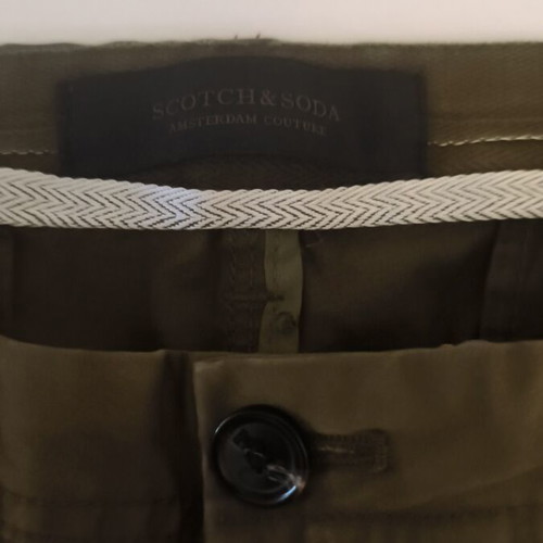Chino pants Scotch & Soda used, khaki olive green, size M