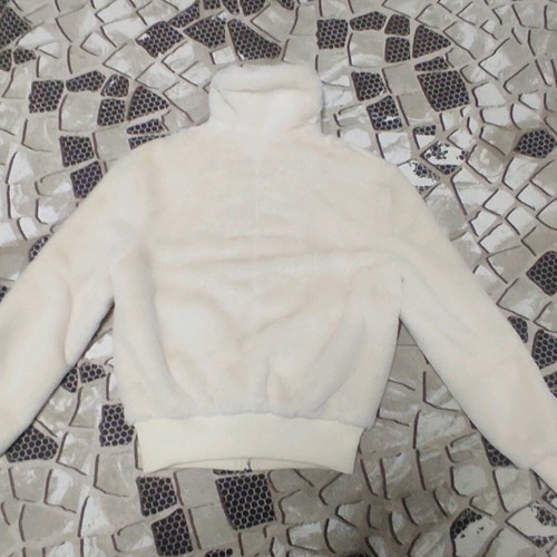 Calliope cream-beige faux fur jacket