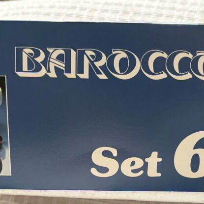 Barocco ice cream set new, 6 pieces, glass