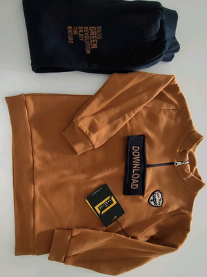 Hashtag shirt and pants new for 6 years old, black and brown