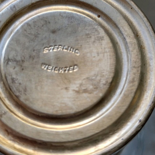 Old salt shakers used with stamp