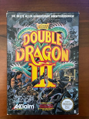 Double Dragon III The Sacred Stones Nintendo NES game like new, Greek manual