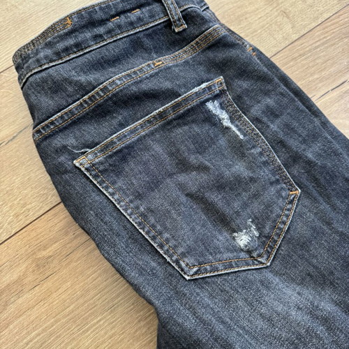 Zara men's ripped jeans dark grey like new, XXL