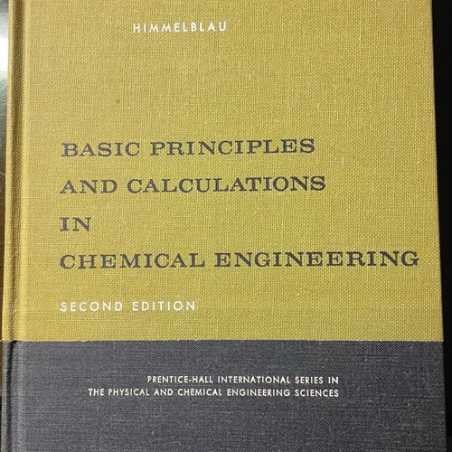 Basic Principles and Calculations in Chemical Engineering like new