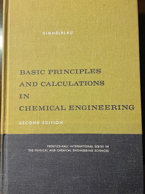 Basic Principles and Calculations in Chemical Engineering like new