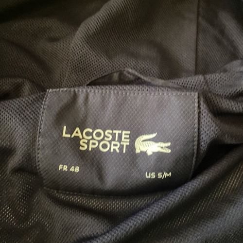 Lacoste jacket like new, black and blue, size S
