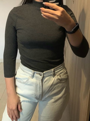 Stradivarius blouse used, grey, size M fitting like S