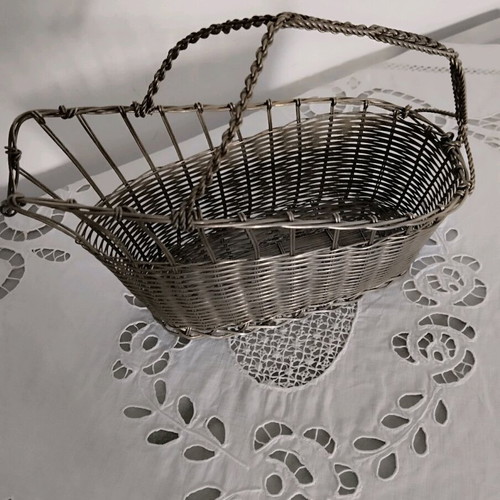 Handmade vintage antique wire basket like new
