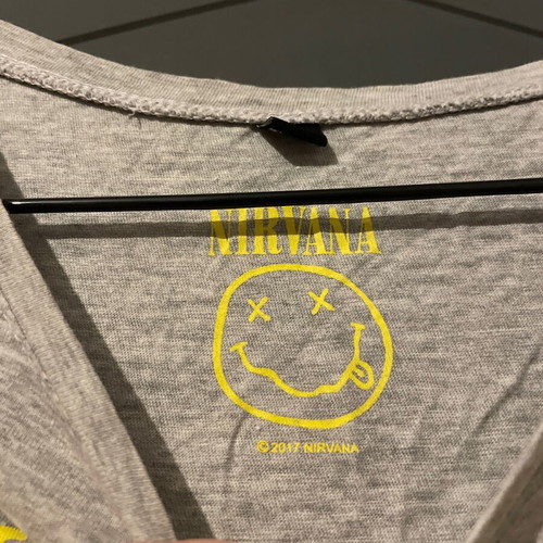 Nirvana shirt Tally Weijl like new, size M, gray and yellow