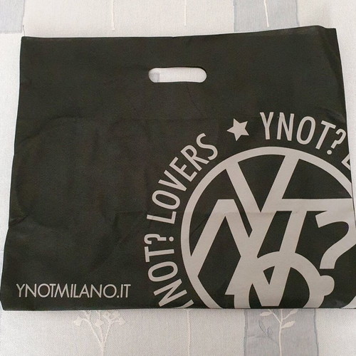 YNOT? Large Bag new, black-purple animal print