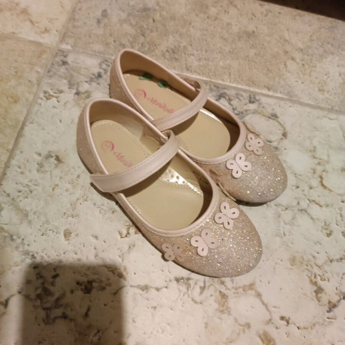 Children's ballerinas like new, soft pink glitter size 32